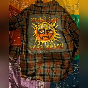 Upcycled sublime flannel shirt